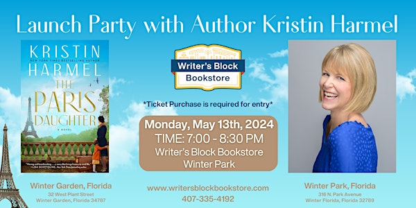 Pre-Launch Party with Orlando Author Kristin Harmel