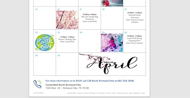 Primaire afbeelding van CenterWell North Richland Hills Presents - "National Stress Awareness"