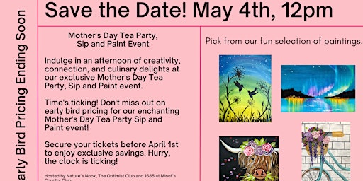 Imagem principal de Mother's Day Tea Party; Sip and Paint