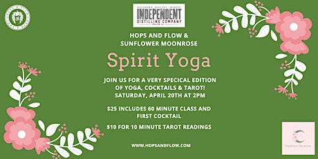 Hops & Flow Spirit Yoga and Tarot  at Independent Distilling! primary image