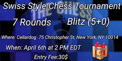 Hauptbild für Blitz Chess Tournament 04/06/24