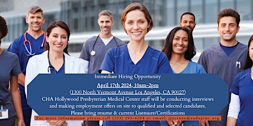 Imagem principal de CNA & LVN 1 Day Hiring Event