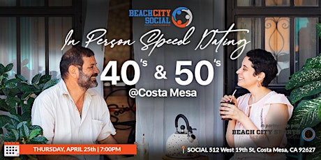 [Women SOLD OUT] Speed Dating | Costa Mesa | 40's & 50's Night