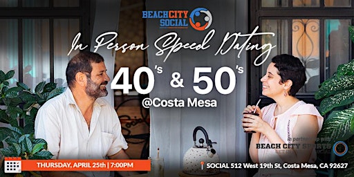 Speed Dating | Costa Mesa | 40's & 50's Night primary image