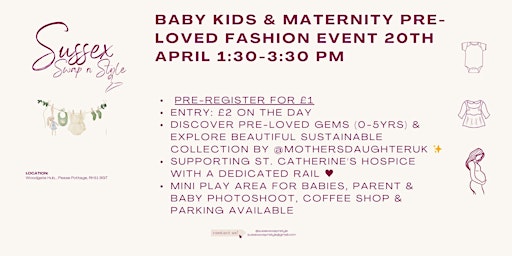 Imagem principal do evento Sussex Swap n Style Baby, Kids & Maternity clothing (pre-loved fashion)