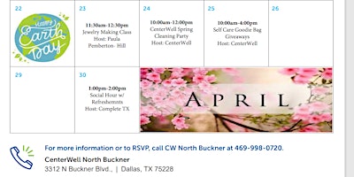 CenterWell North Buckner Presents - "CenterWell Spring Cleaning Party" primary image