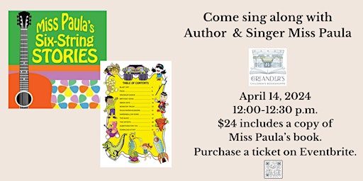 Miss Paula Singing & Book Signing Event - Book with purchase primary image