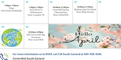 Imagen principal de CenterWell South Garland Presents - "CenterWell Spring Cleaning Party"