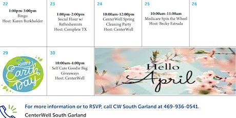 CenterWell South Garland Presents - "CenterWell Spring Cleaning Party"