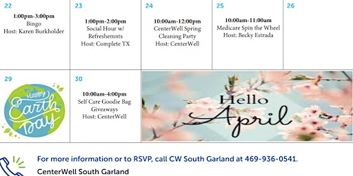 Primaire afbeelding van CenterWell South Garland Presents - "CenterWell Spring Cleaning Party"