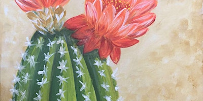 Cactus in Bloom - Paint and Sip by Classpop!™ primary image