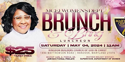 Primaire afbeelding van MCEJ Women's Department Brunch and Bling