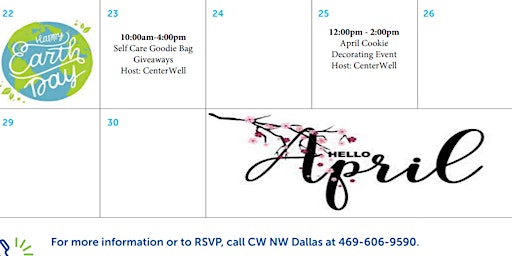 Image principale de CenterWell NW Dallas Presents - "April Cookie Decorating Event"