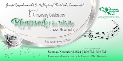 Image principale de GRVA 10th Anniversary Celebration - Rhapsody in White Jazz Brunch