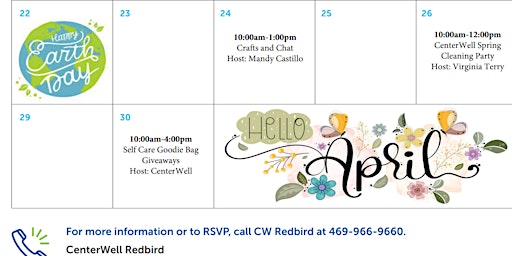 Imagen principal de CenterWell Redbird Presents - "Self Care Goodie Bag Giveaways"