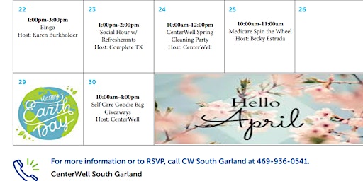 Hauptbild für CenterWell South Garland Presents - "Self-Care Goodie Bag Giveaways"