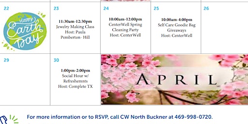 Image principale de CenterWell North Buckner Presents - "Social Hour w/ Refreshments"