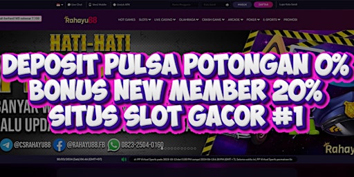 Image principale de RAHAYU88 Link Situs Slot Online Gacor Gampang Maxwin Terbaru Hari Ini