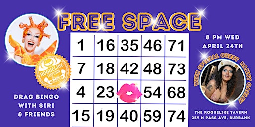 Primaire afbeelding van "Free Space" Drag Bingo with Siri & Friends!