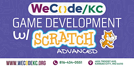 Primaire afbeelding van WeCodeKC's Advanced Development with Scratch (Ages 12-17)