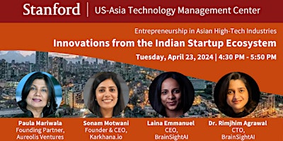 Innovations from the Indian Startup Ecosystem primary image