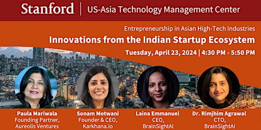Hauptbild für Innovations from the Indian Startup Ecosystem