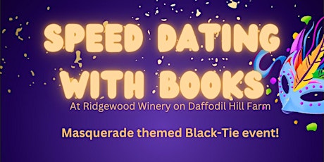 Speed Dating with a Book @Ridgewood Winery Bechtelsville 10.19.2024