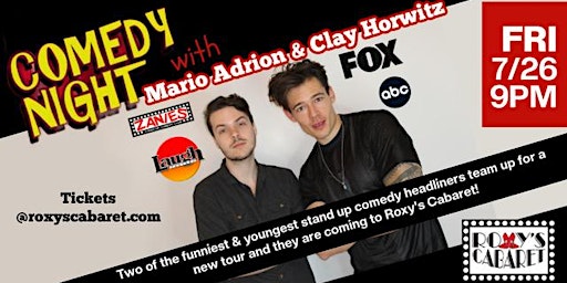 Image principale de Comedy Night with Mario Adrion & Clay Horwitz