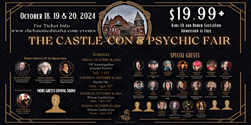 Imagem principal de The Castle-Con & Psychic Fair VENDOR APPLICATIONS