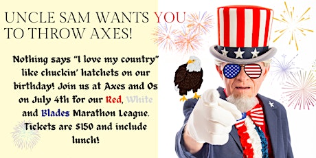 Red, White and Blades Marathon League at Axes and Os!