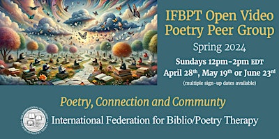 Imagem principal do evento IFBPT - Open Poetry Therapy Peer Group - Spring 2024
