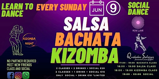 BACHATA & SALSA & KIZOMBA SOCIAL 02 AREAS at BOW LANE  primärbild