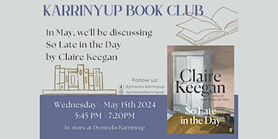 Imagem principal do evento Dymocks Karrinyup Book Club - May