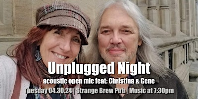 Image principale de Unplugged Night acoustic open mic feat: Christina & Gene