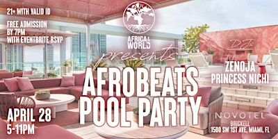 Primaire afbeelding van Afrobeats & Amapiano Pool Party