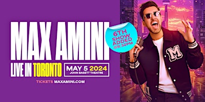 Imagem principal do evento Max Amini Live in Toronto! *6th Show Added!