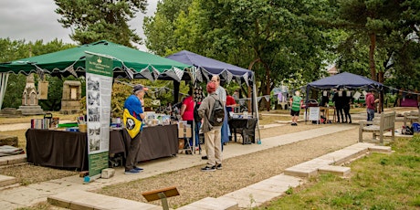 Burial Information stall , sales stall in Warstone Lane cemetery 11.30-2.30