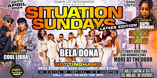 SITUATION SUNDAYS - BELA DONA - LADIES EDITION primary image