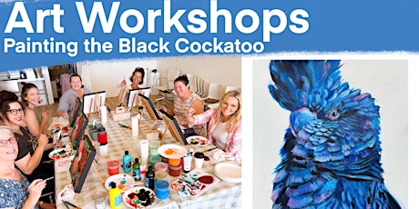 Art Workshop Painting the Australian Black Cockatoo!