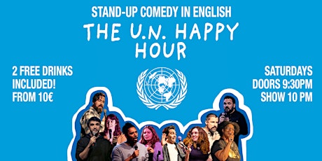 English Stand-up Comedy (w/ 2 Free Drinks): The U.N. Happy Hour