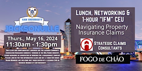 CAM U JACKSONVILLE Complimentary Lunch and 1-Hr IFM  CEU at Fogo de Chao