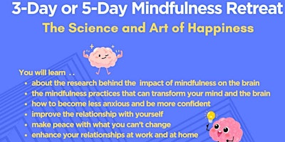 3-Day Mindfulness Retreat Dr Sara Lazar & Adj A/Prof Angie Chew primary image