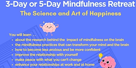 Primaire afbeelding van 3-Day Mindfulness Retreat Dr Sara Lazar & Adj A/Prof Angie Chew