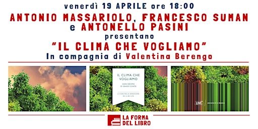 A. MASSARIOLO, F. SUMAN e A. PASINI presentano  “IL CLIMA CHE VOGLIAMO” primary image