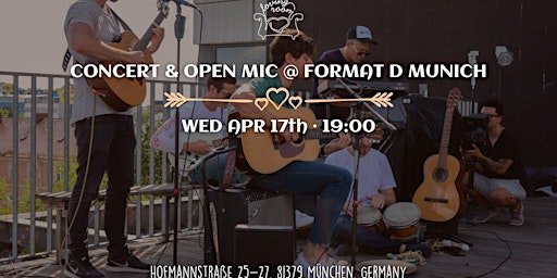 Imagem principal do evento Concert and Open Mic at Format D Munich