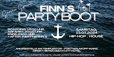 Finn´s Partyboot | Anleger am  Fort Malakoff