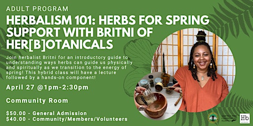 Imagem principal de Herbalism 101: Herbs for Spring Support with Britni of Her[b]otanicals