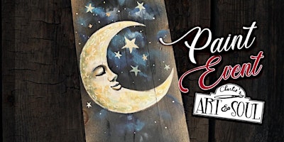 Imagem principal do evento Painting Event moon and stars on Wood @Stone House Urban Winery!