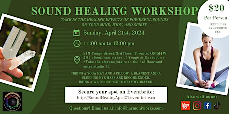 Sound Healing Workshop for Groups