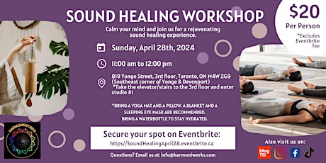 Sound Healing Workshop for Groups